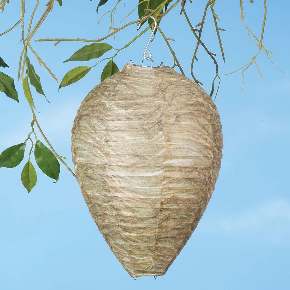 

Bee Trap Fly Insect Simulated Nest Effective Safe Non-Toxic Hanging Deterrent for Wasps Hornets