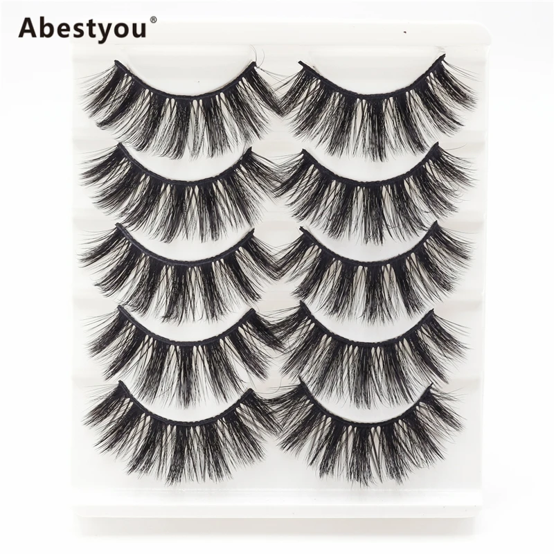 

Abestyou 5 pairs 3D47 eyelashes best selling natural long eyelashes 25mm