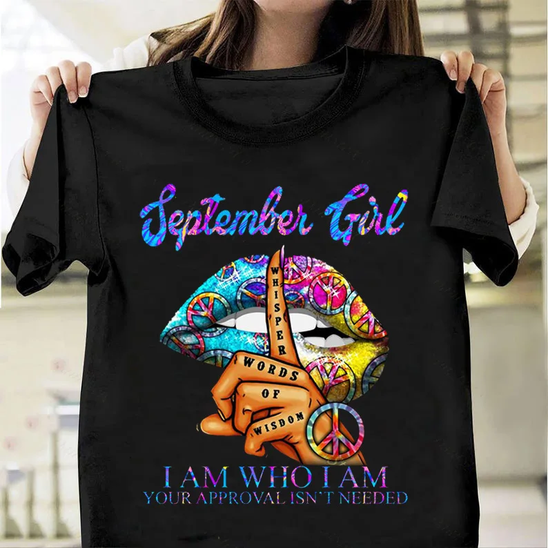 

2021 Rainbow Lips Gesture Print Round Neck Short Sleeve Top T-shirt Foreign Trade