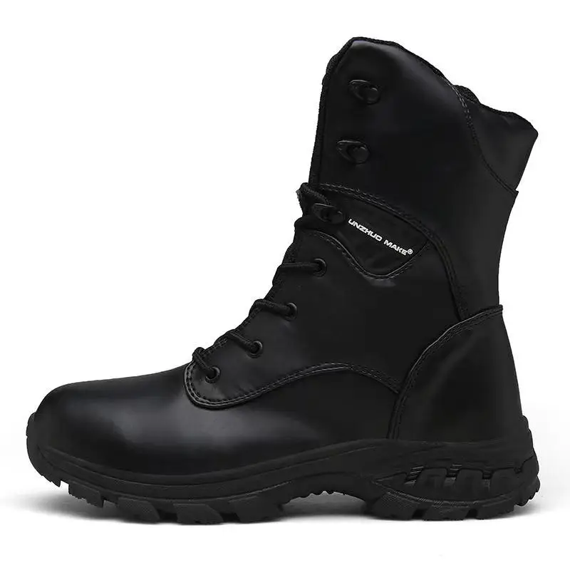

Large size high top camouflage waterproof military combat boots non - slip black boots tactical boots, Customized color