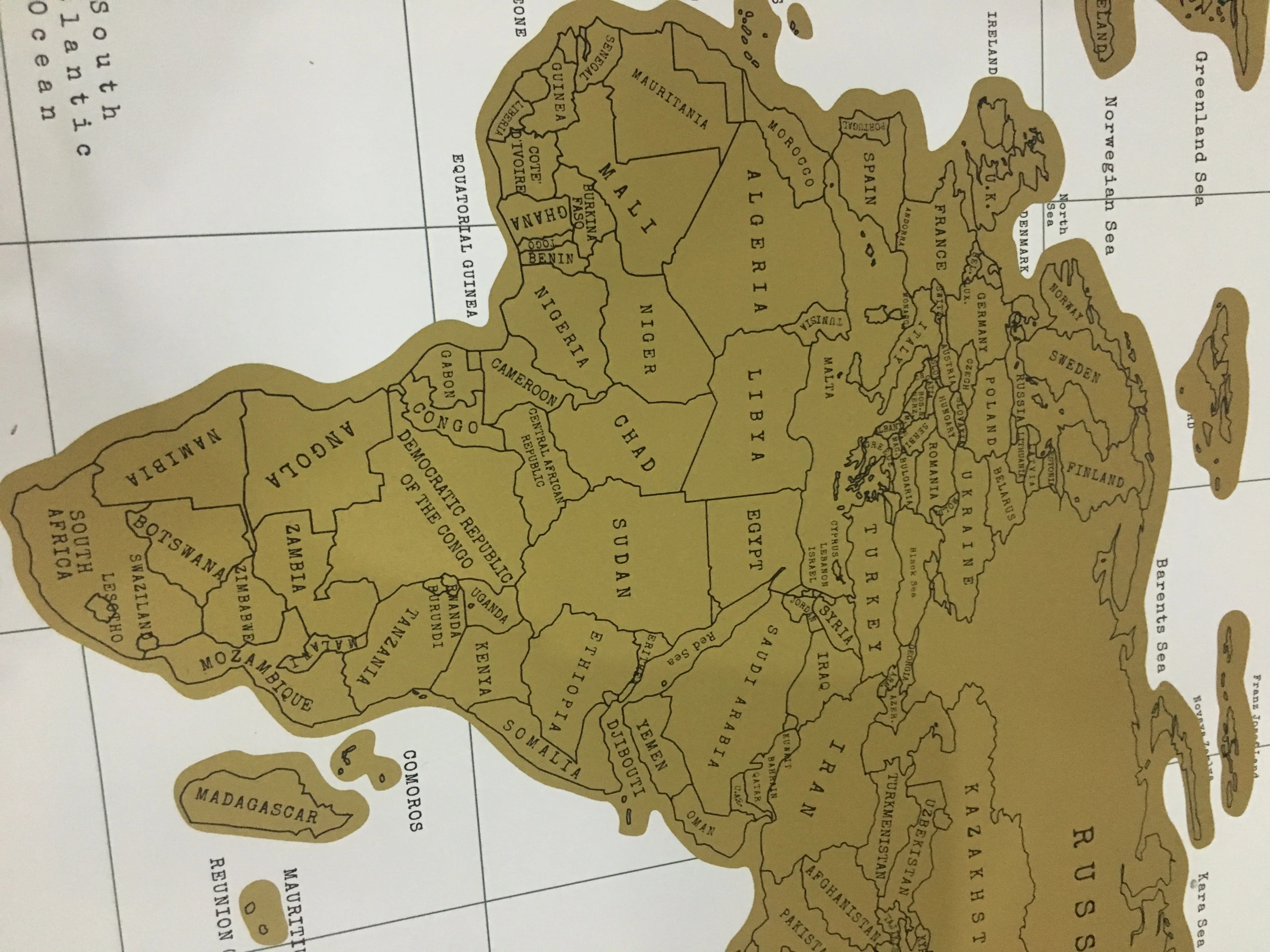 
Amazon hot sale world map scratch custom design 