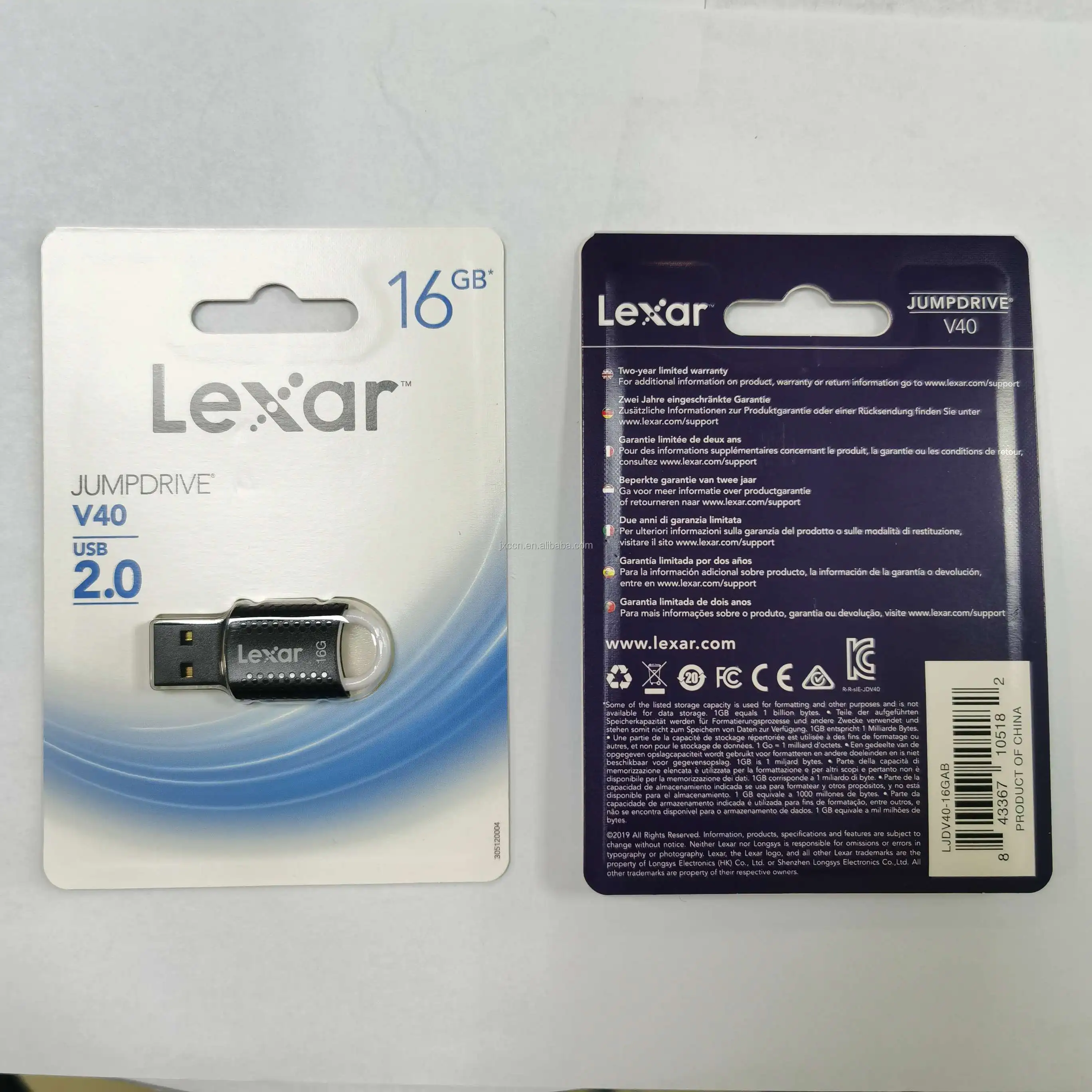 Hot sale Lexar USB Flash Drive 16GB 32GB 64GB V40 Pen Drive USB 2.0 flash memory stick for PC /Mac memoria Pendrives - ANKUX.COM