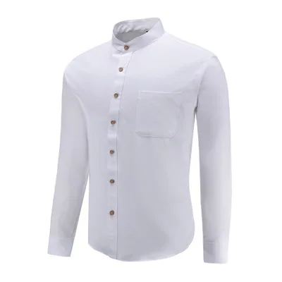

2019 Casual men clothing long sleeve oxford cotton dress shirt, Custom color