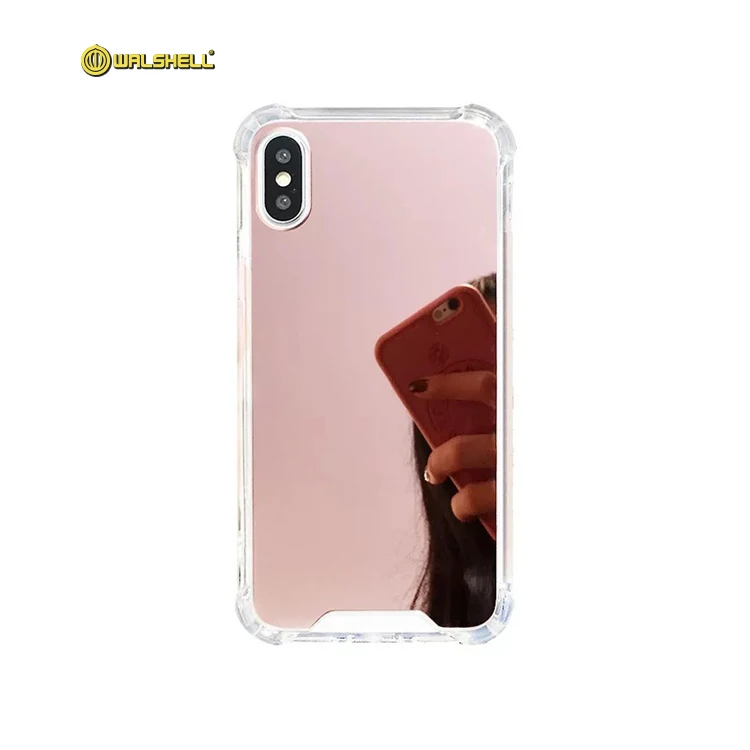 

Large inventory luxury plating TPU Make up Mirror Phone Case for iPhone X/XR/XS Max/6/7/8, Silver,gold,rose gold