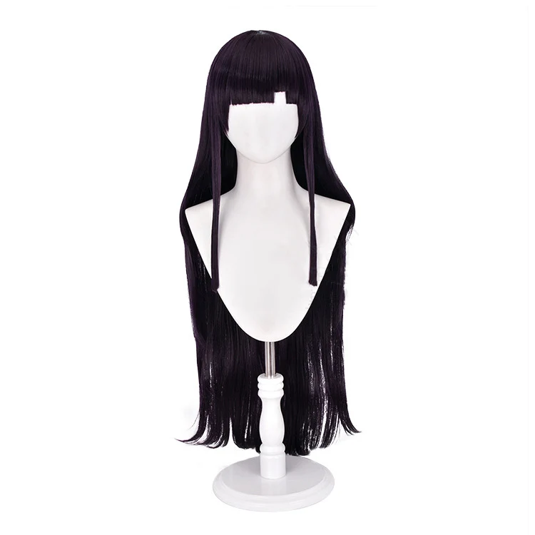 

Dark Purple Long 34 Inch Straight Three Layers of Long Hair Synthetic Hair Natural Japanese Cosplay Party Female Cool Wigs, Pic showed