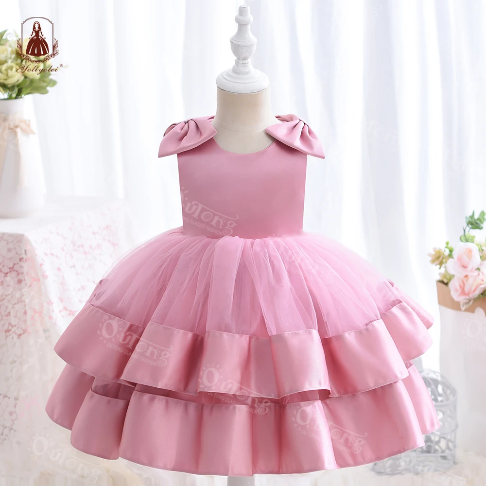 

2020 Hot selling Baby Kid girl flower wedding party dress