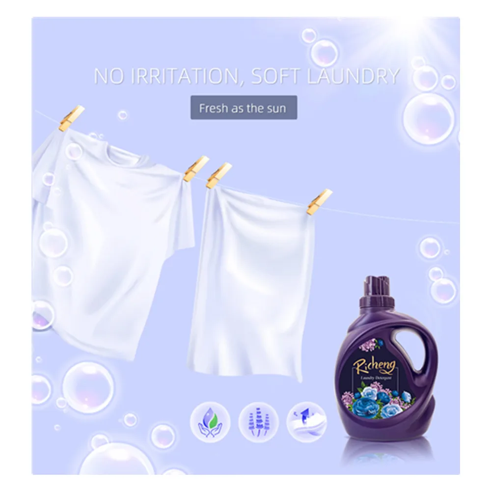 

2L/5L High Quality Powerful Decontamination Eco-friendly Full-effect Clothes Liquid Laundry Detergent #0923, White