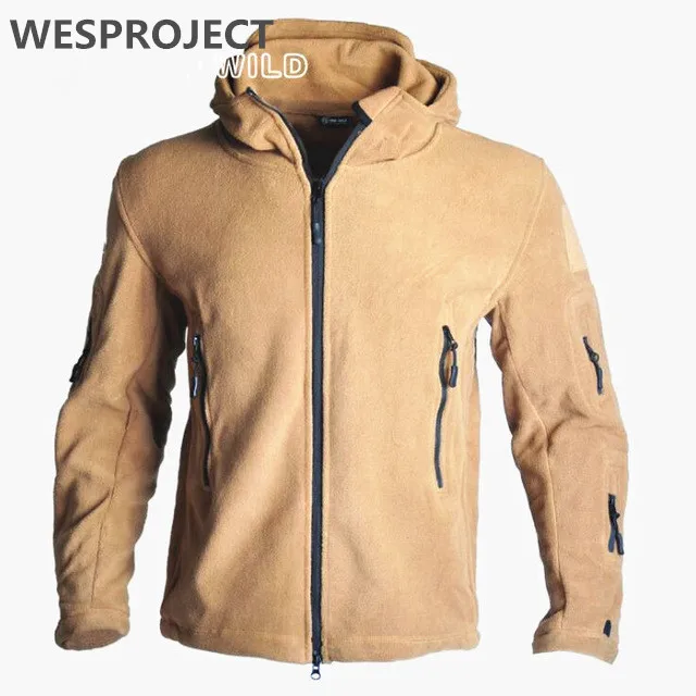

Military Fleece Tactical Jacket Men Thermal Outdoor Polartec Warm Hooded Coat Militar Softshell Hiking Outerwear Army Jackets