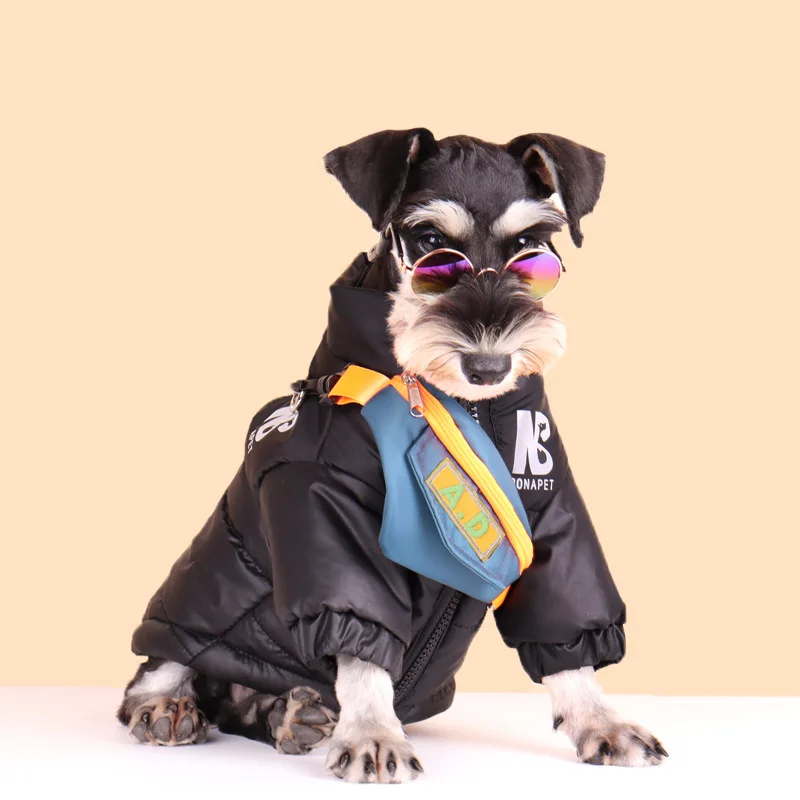 

Drop shipping large and middle dog glow coat pet dog clothes winter warm dog windproof coat, 4 colors