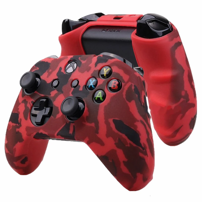 

Anti-slip Silicone Camo Protective Skin Case For Microsoft Xbox One For XBox One X S Gamepad Controller Protection Joystick Caps