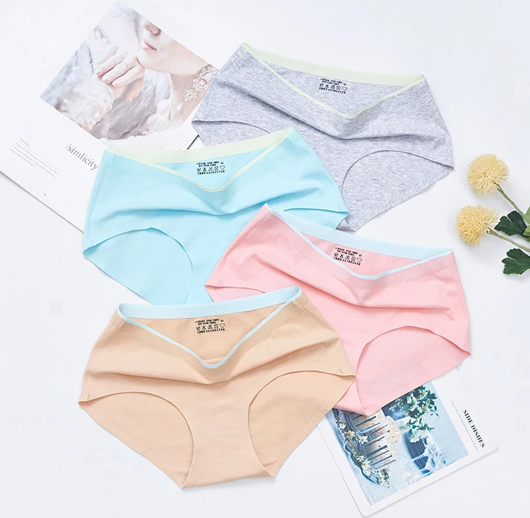 

1811 Women's Soft Briefs Plain Invisible One Piece Seamless Cotton Panties Underwear, Gray, green, black, nude, orange, pink, blue, purple