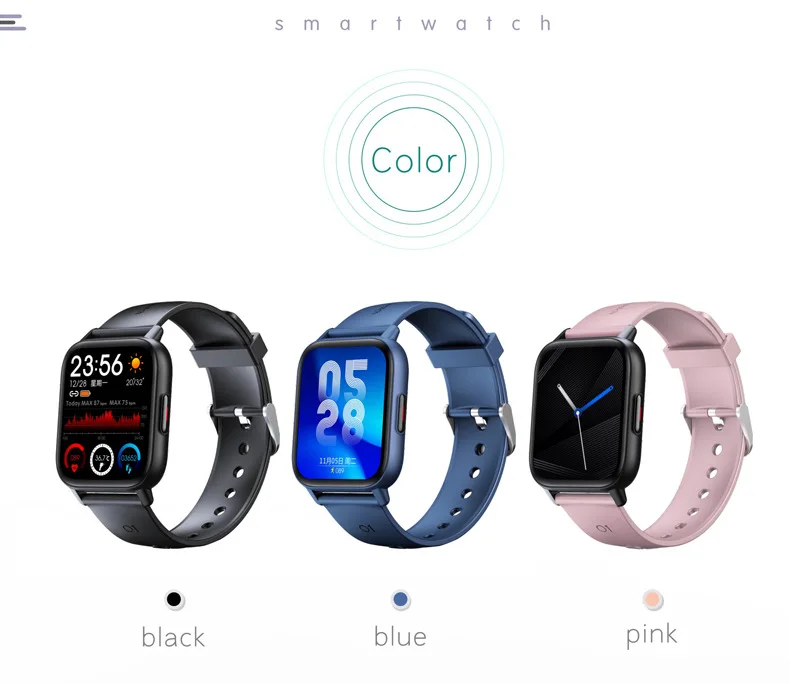 

New large screen elderly Smart Watch Blue tooth heart rate blood oxygen body temperature sport bracelet cross-border smart watch