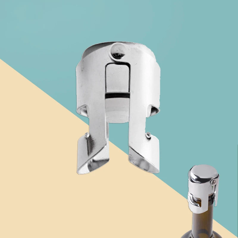 

Customized Logo Food Grade Stainless Steel Champagne Wine Bottle Stopper