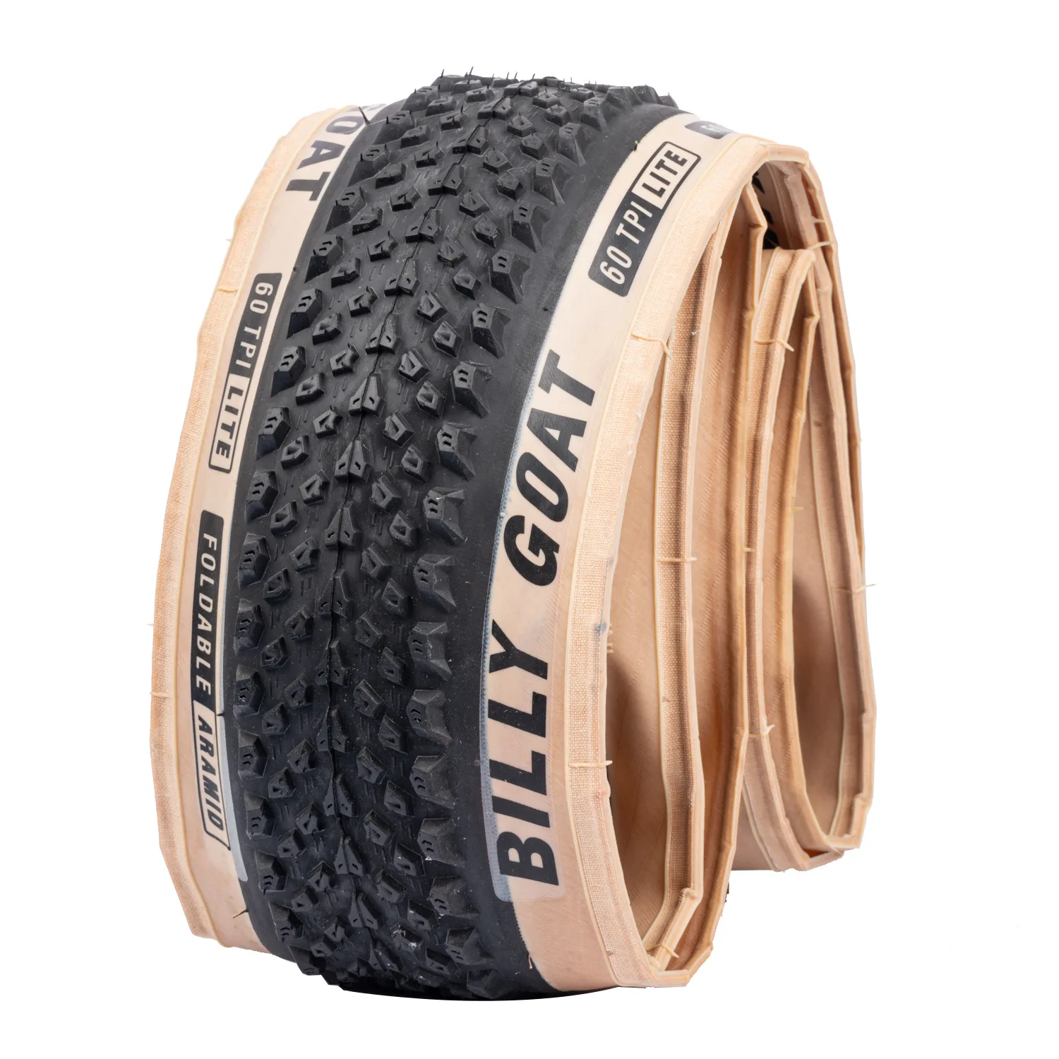 

High Quality Wear Resistant Folding Tire 27.5/29*2.1 Bike Tyre for Road Bike Yellow Skinwall Tires, Dark tan wall