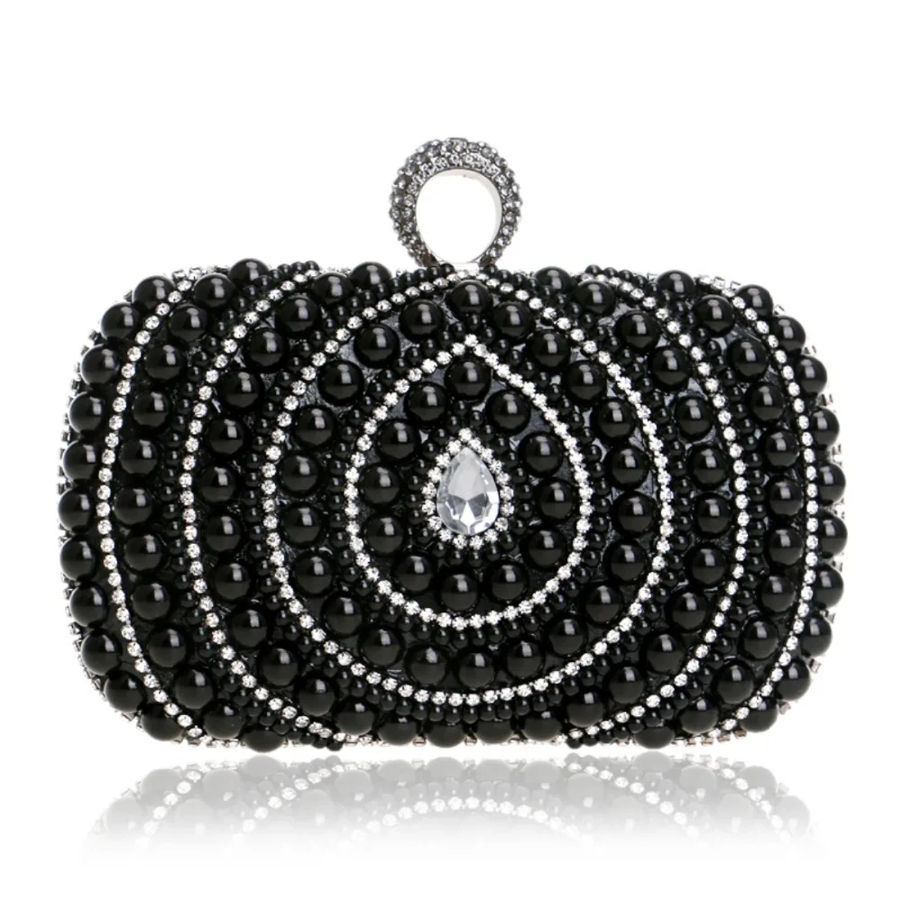 

Hot Sale Women Pearl Clutch Fashion Exquisite Banquet Clutch Bag Bright Diamond Dress Dinner Bag, Optional