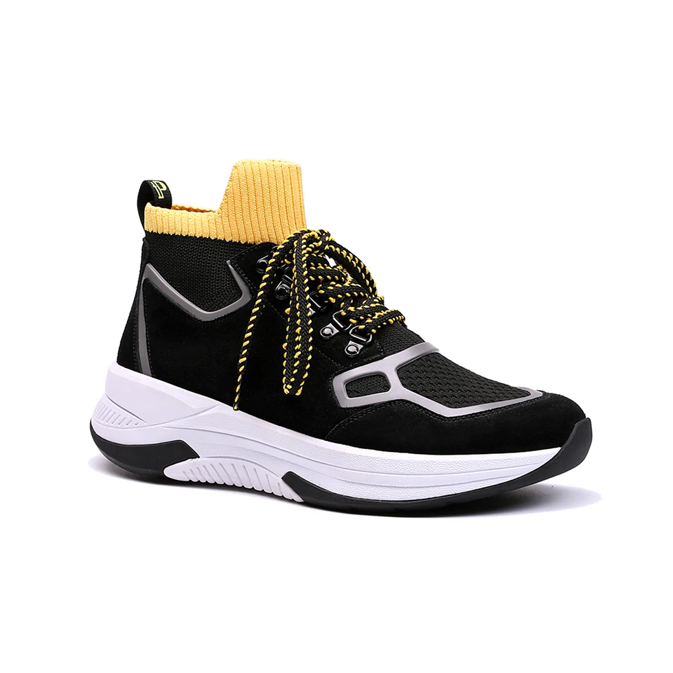 

Wholesale Custom Summer Black Leather Sports Shoes Sneakers For Men