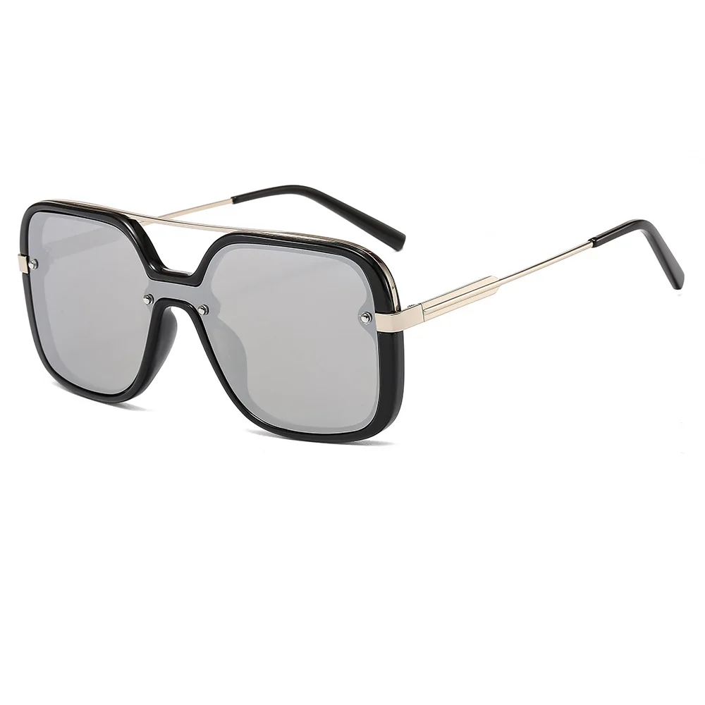 

Hot Selling Unisex Conjoined Vogue HD Sunglasses UV Protection Smart Double Bridge Sun Glasses, 6 colors