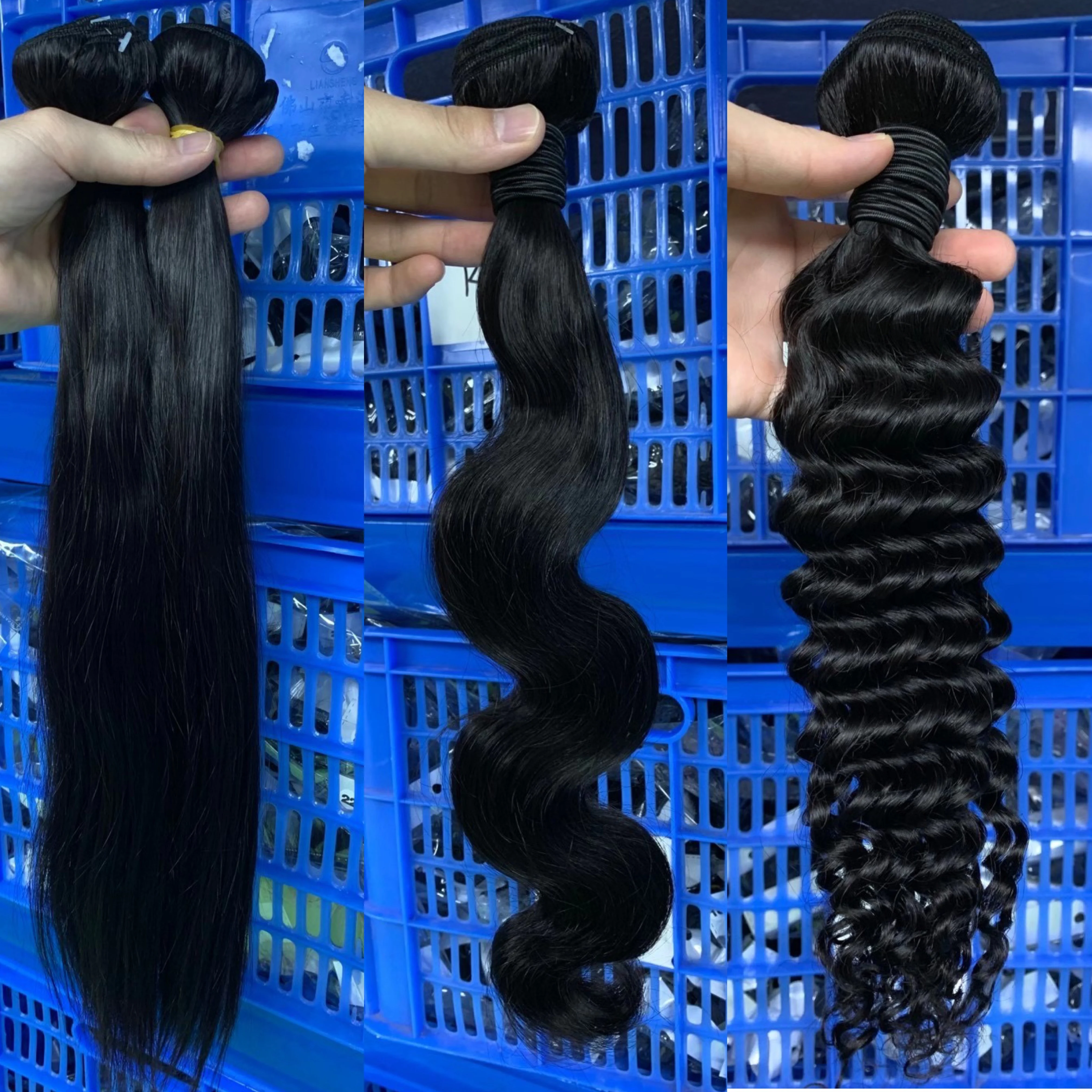 

2021 Customized Factory price raw virgin hair deep wave cuticle aligned virgin human hair deep wave bundles for black women