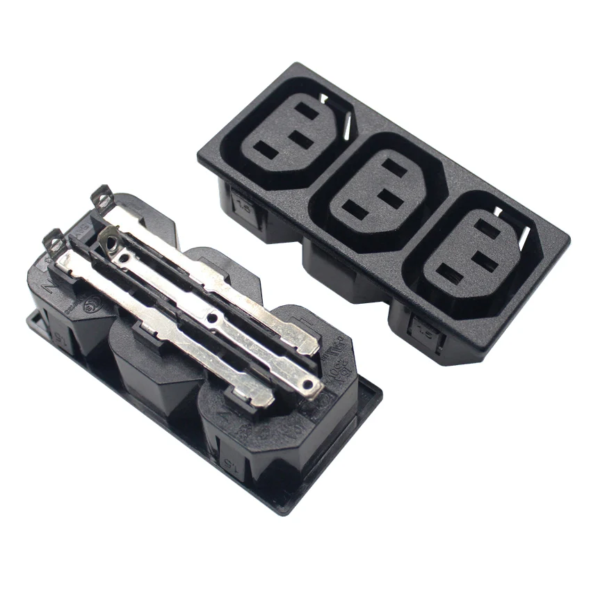 Ac Plug Adapter Power Socket Iec C14 C13 Female Plug With Fuse Holder 3