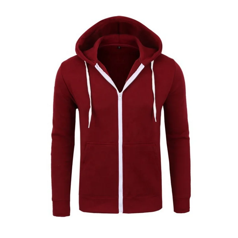 

Cotton New Mens zipper Hoodies Sweatshirt Sportswear Clothing Tops Fashion Casual Hooded Make In China