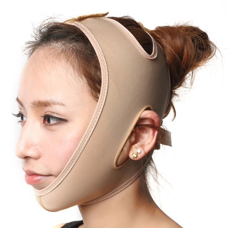

Face Lift Up Mask Cheek Chin Neck Slimming Thin Belt Strap Beauty Delicate Facial Thin Face Mask Slimming Bandage, Skin color