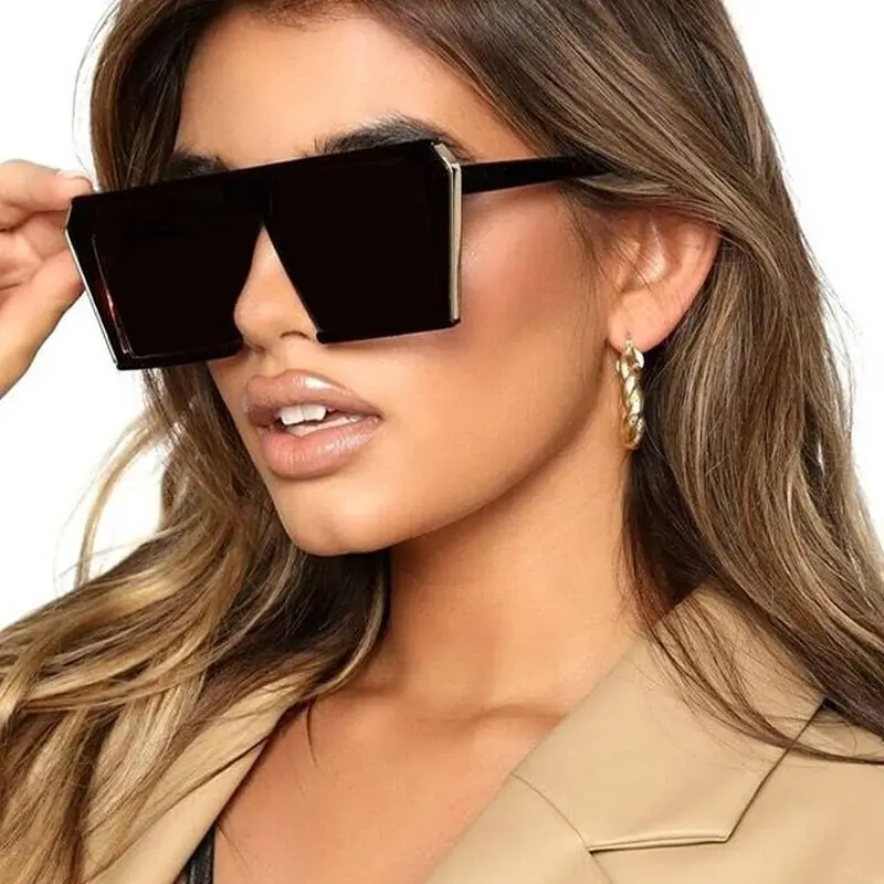 

Hot Selling Designer Famous Brands Luxury Oversized Square Women Sunglasses 2021