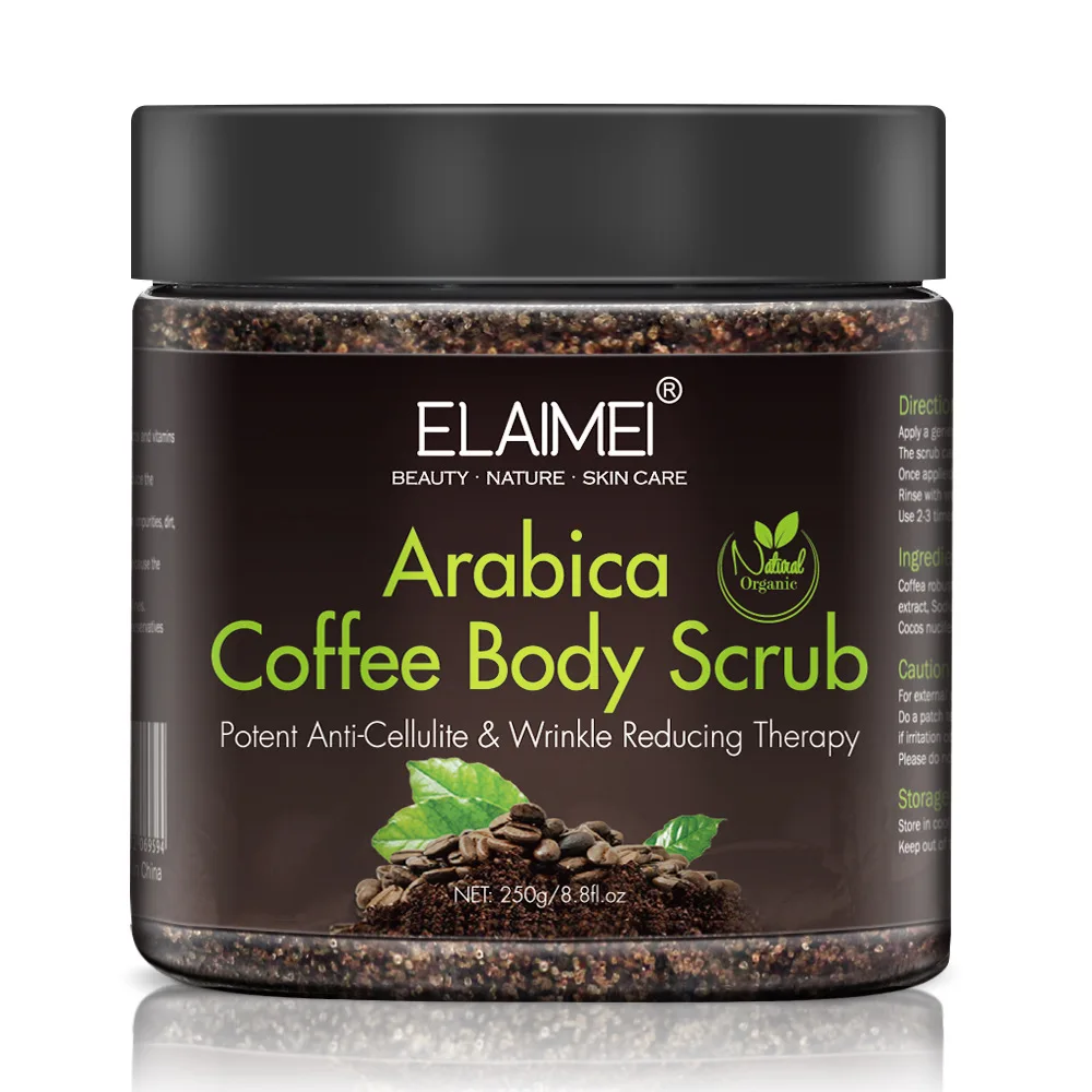 

ELAIMEI Natural Body Scrub Exfoliating Deep Cleansing Face Coffee Scrub Private Label