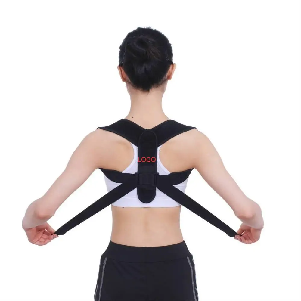 

2021 Adjustable Back Brace Posture Corrector For Men And Women, Black or customized