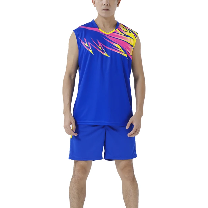 

OEM services men quick dry sports team jersey sleeveless custom design your own volleyball uniforms, Colors