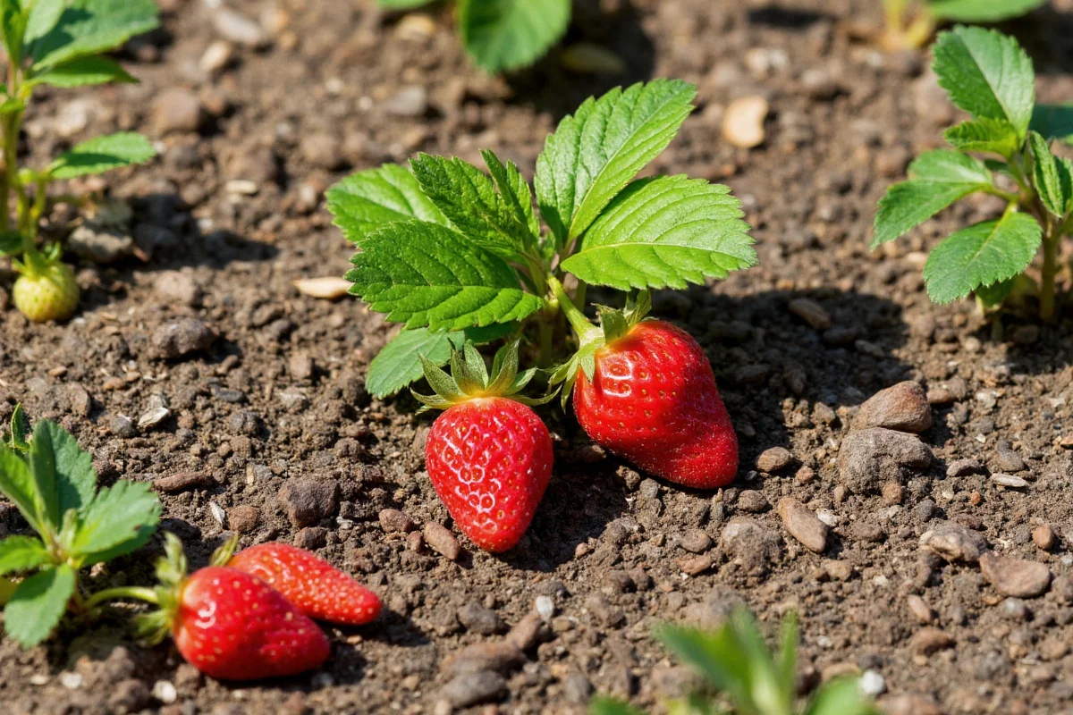 how to plant strawberries in the ground