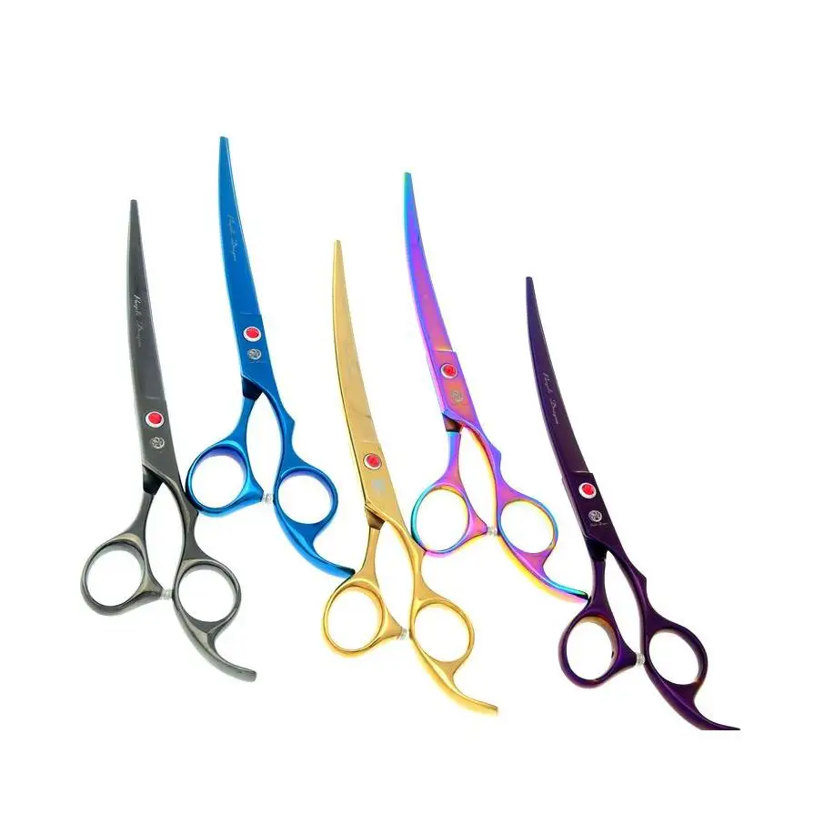 

2pcs Wholesale- 70" Jp440C Curved Head Pet Grooming Scissors Dog Hair Cutting Shears Professional Dog Scissors Lzs0598