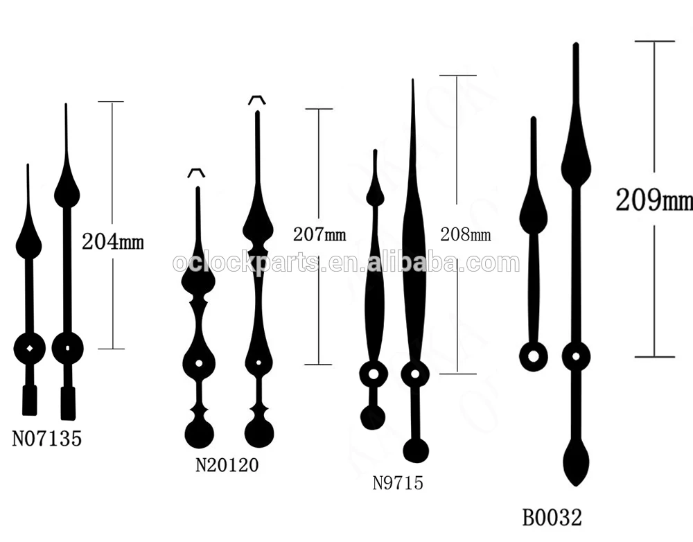 N006 Big Wall Clock Design With 210mm Hands With High Torque Black Wall