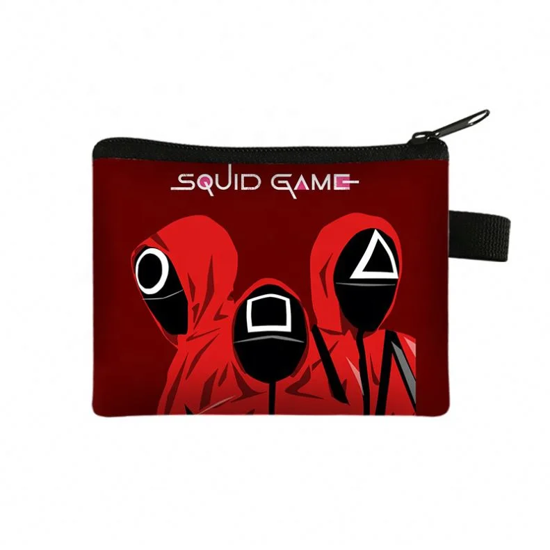 

Korean tv Squid Game Coin Purse kids Student Portable Card Package coin purse keychain mini Polyester Storage Bag Handbag