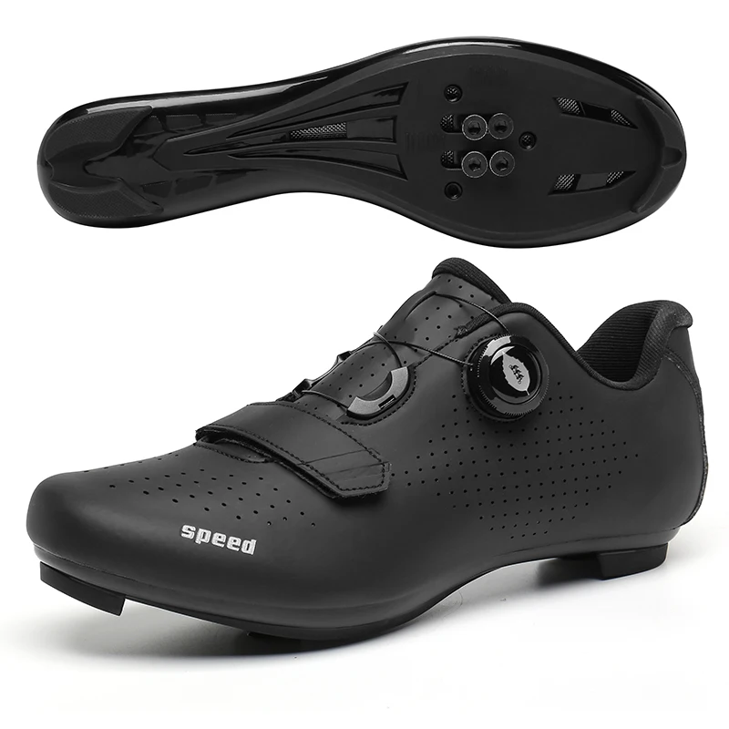 

Factory Price Durable Non- slip Road Bicycle Lock Ride Cycling Mountain Shoes, Black