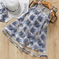 

Summer fashion princess flying sleeves plush pom-pom dress girls dress