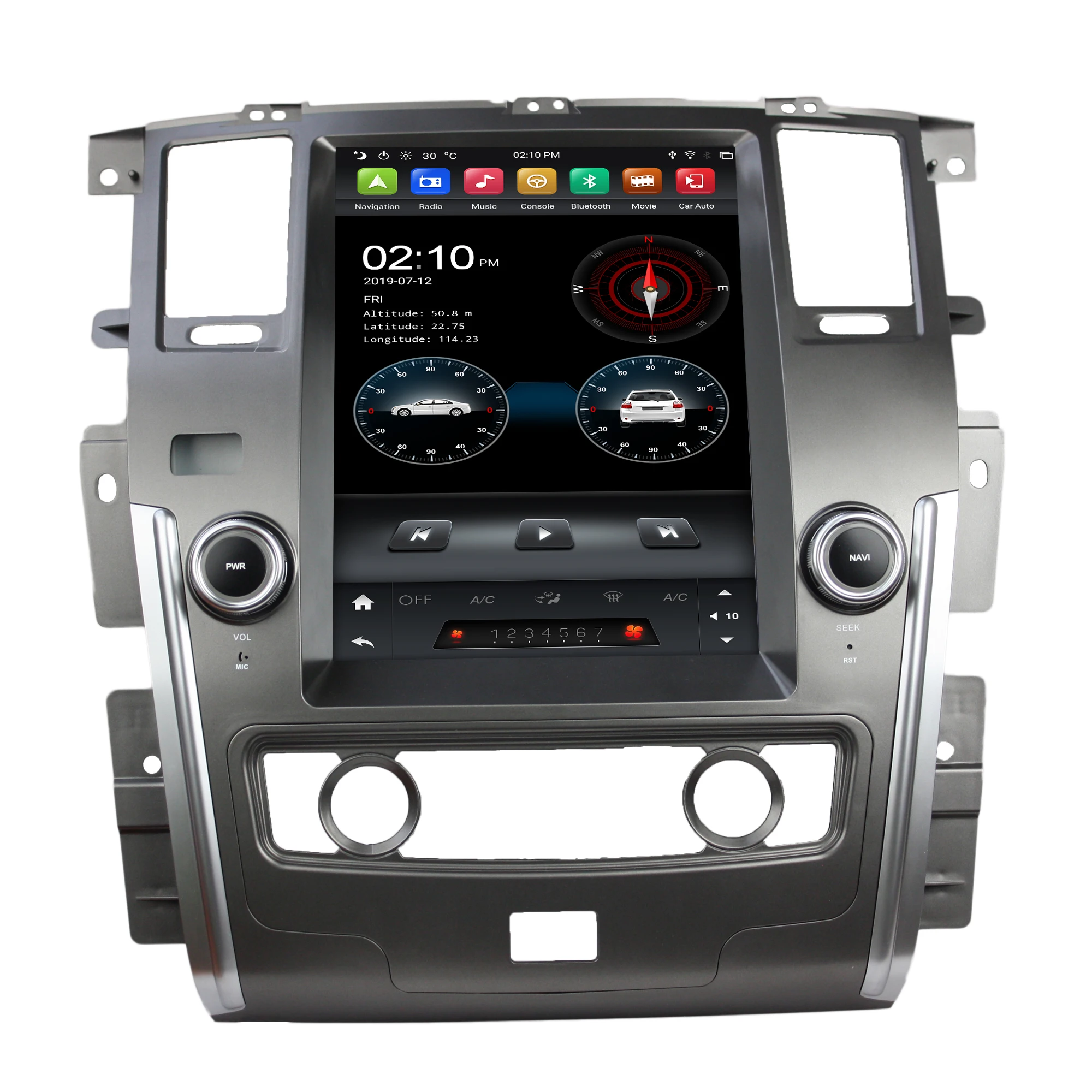 

KD-12125 Klyde Car Touch Screen Multimedia GPS tesla Player With Carplay car GPS Auto radio for Patrol 2013-2017 (M/C)