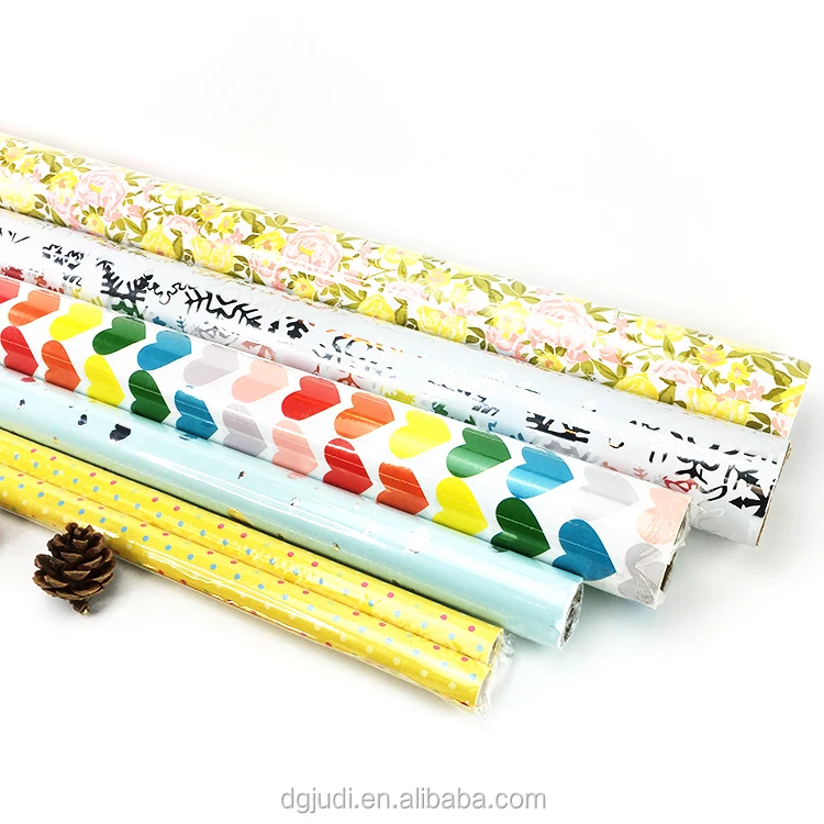 
manufacture Gold Foil Wrapping Gift Paper Custom Printed Rolling Papers For retail 