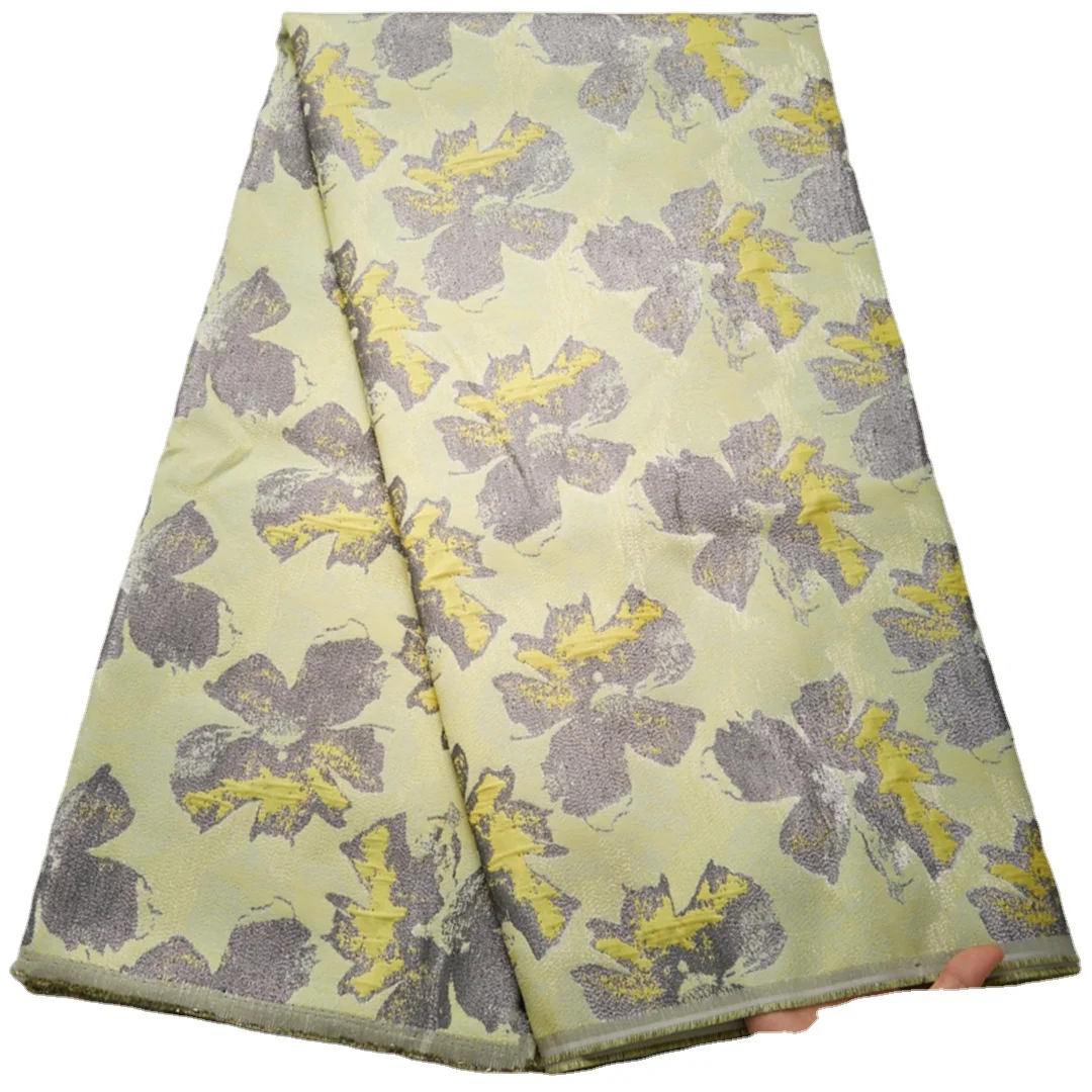 

2717 Embroidery Brocade Jacquard Tissu Brode Gilding African French Tulle Net Lace For Party Dress Nigeria Brocade French Lace