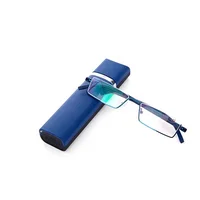 

funky styles fancy design reading glasses with case one set metal anti blue light blocking reading glasses