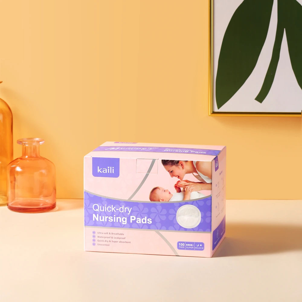 

Kaili NEW 100 PCS Quick-dry Nursing Pads Breast Feeding Pad Ultra Thin Disposable Breast Nursing Pads Wholesale, White