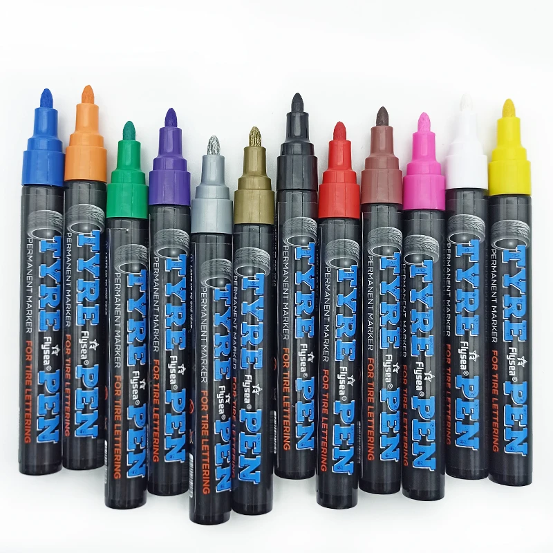 Aluminum Bucket Car Tire Graffiti Pen Easy to Write Marker Permanent Sunscreen Waterproof Paint Marker OEM/ODM Acceptable