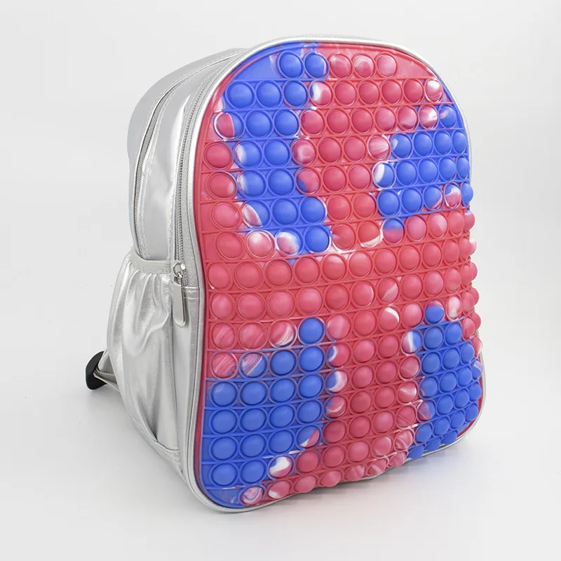 

FW76 Backpack pop fidget Sensory Fidget Toy for Kids School Supplies Book Bags For Kids with adjustable straps Fidget Backpacks, Multiple