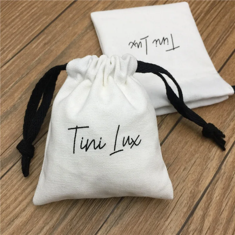 

Custom Cotton Cloth Canvas Gift Pouch/drawstring cotton jewelry pouch