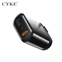 

CYKE USB Type C Power QC 3.0 USB PD Charger With LED Display Travel Adapter Fast Charging Wall charger For iphone