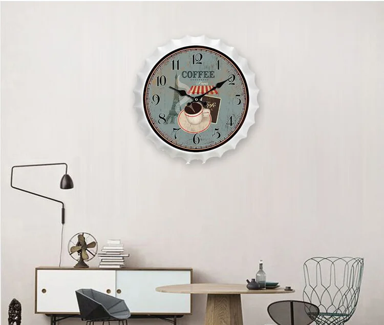 Metal Vintage Wall Clock Beer Cap Clock Wall Home Decoration Buy Clock Wall Home Decoration