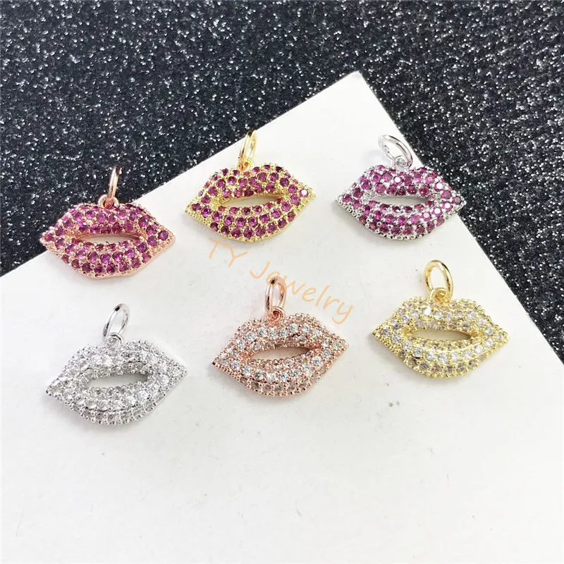 

New Stunning fashion the exquisite Sexy lips shape of pendant symbol Charm Accessoires for Bracelet Making pendant