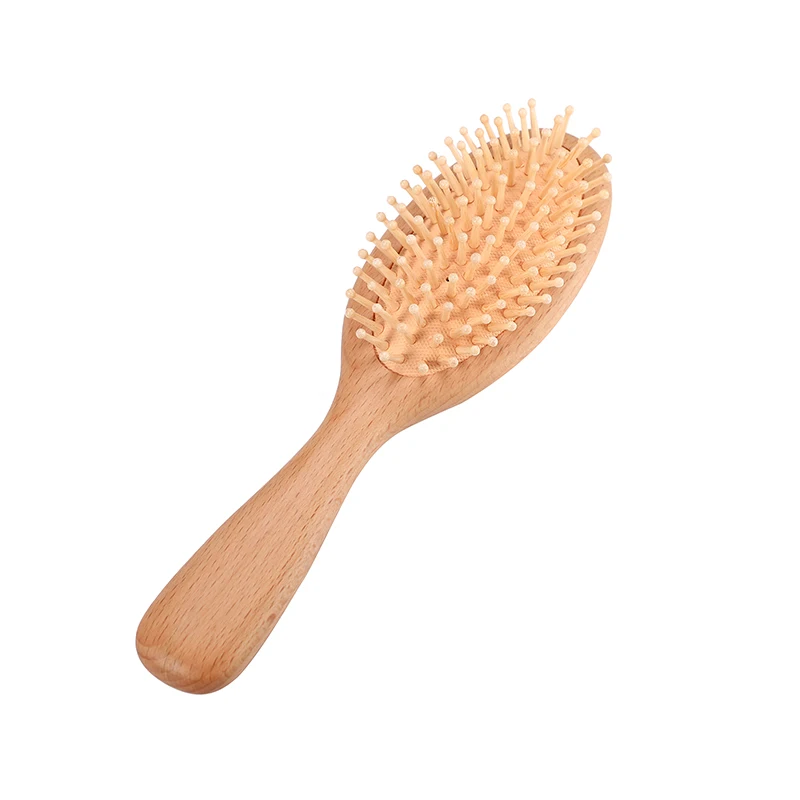 

Hot!!! Lotus Wood bamboo pins Massage head detangling round Shape hairbrush Comb for Protect Hair Bamboo Combs for girls