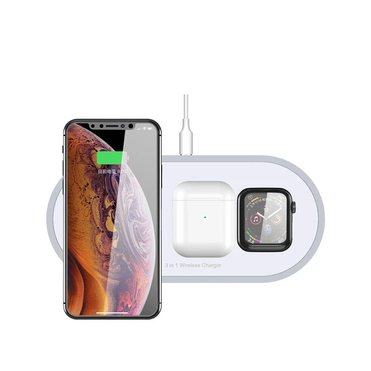 

2021 New Arrival 3 In 1 Wireless Charger Stand For Iphone 11 Pro 8 X Charger Dock Station Charger