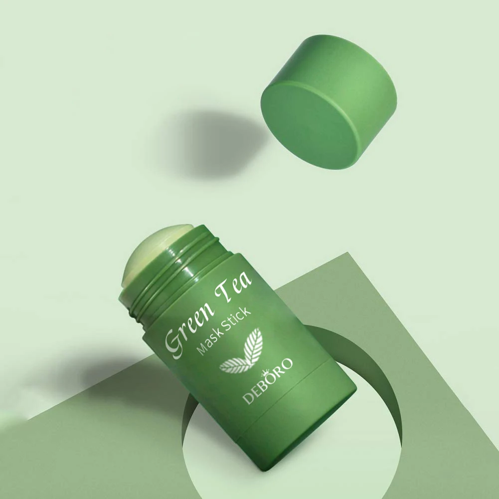 

Mask Stick Green Organic Green Tea Clay Face Mask Stick Deep Cleansing Green Mask Stick, Transparent