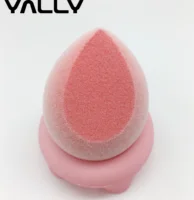

2020 Amazon hot selling microfiber velvet blender sponge flocked makeup blending cosmetic powder puff flocking makeup sponge